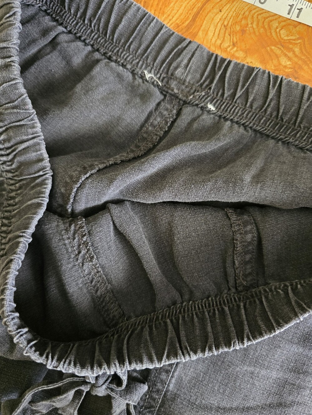 Splendid Linen Blend Drawstring Pull-On Pants, Charcoal Gray, Womens size M NWT - Picture 5 of 8